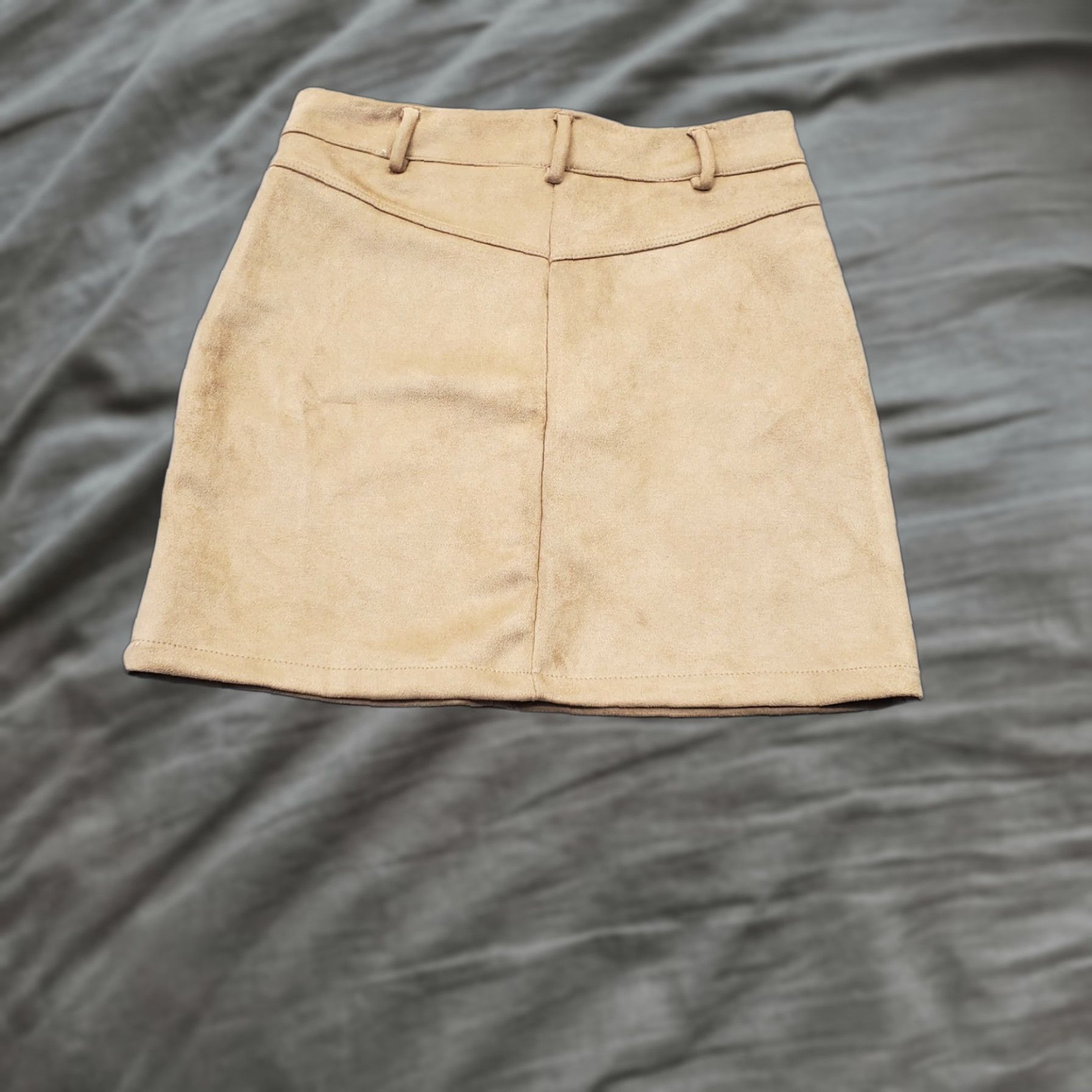 Vintage Pull&Bear Mini Skirt Womens Size S Brown Faux Suede Boho Chic Western High Waist Skirt Womens Small Brown 90s Style Fashion Girl Mens Girls Size 28" / US 6 / IT 42 - 1 Thumbnail