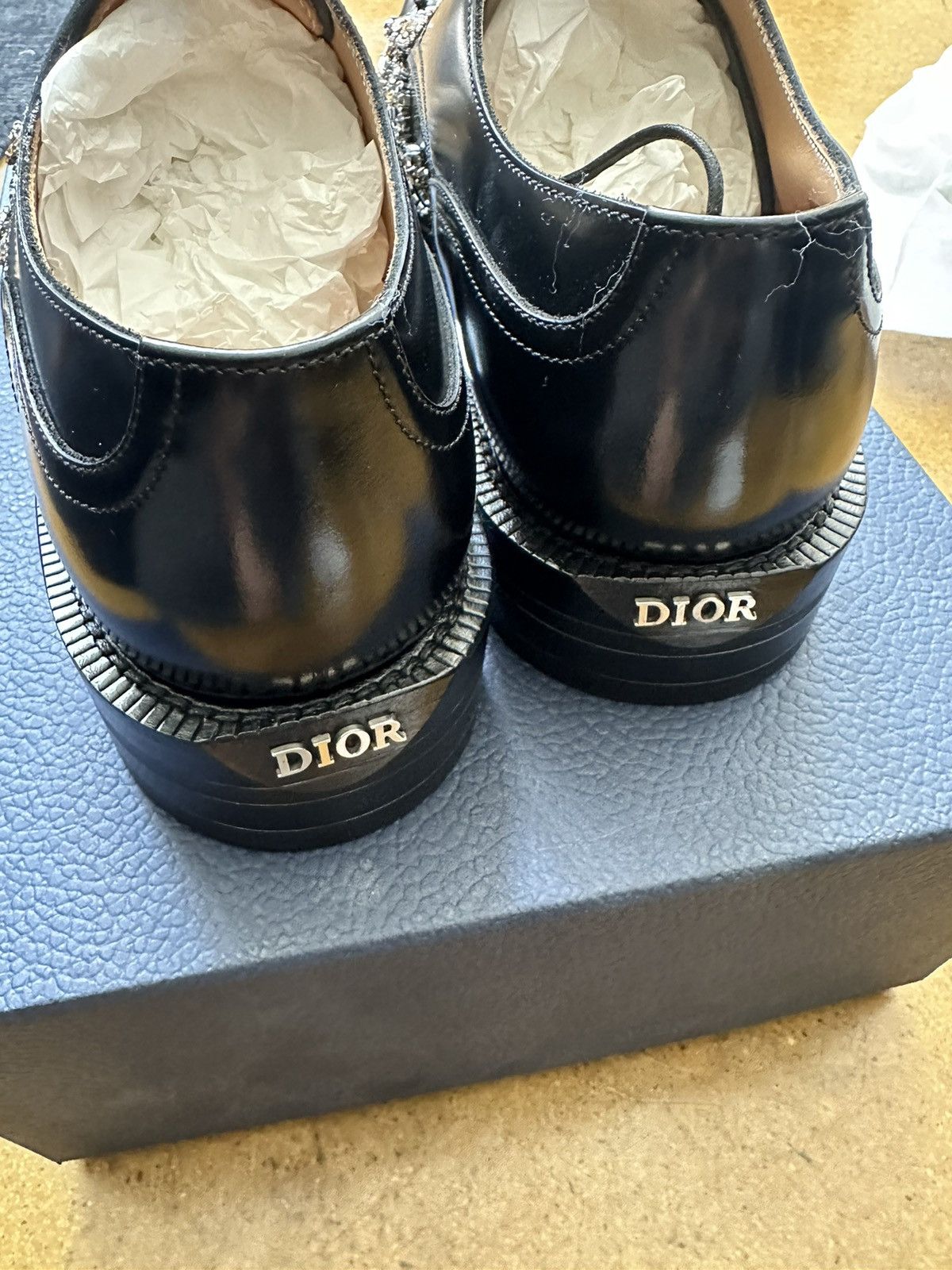 Dior Dior Couture Black Calfskin with Silver-Tone Cabochons Size US 10 / EU 43 - 4 Thumbnail