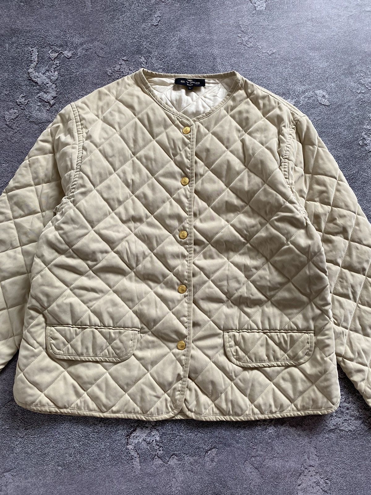 Etro Etro Women’s Quilted Silk Jacket L size Size L / US 10 / IT 46 - 3 Thumbnail