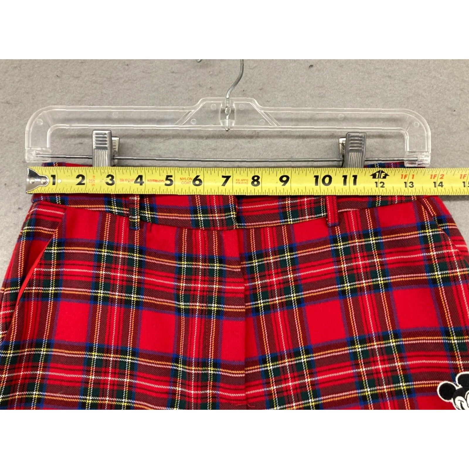 Forever 21 FOREVER 21 Disney Mens Pants Small Tartan Plaid Mickey Mouse Patch Pockets Size US 29 - 7 Thumbnail