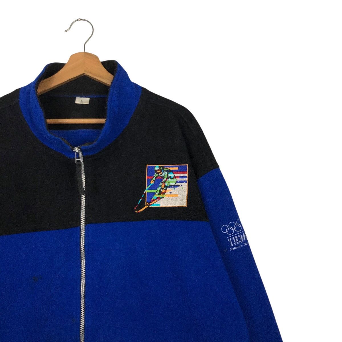Japanese Brand 📌Vintage Fleece Zipper Jacket Olympic Big Logo Size US L / EU 52-54 / 3 - 7 Thumbnail