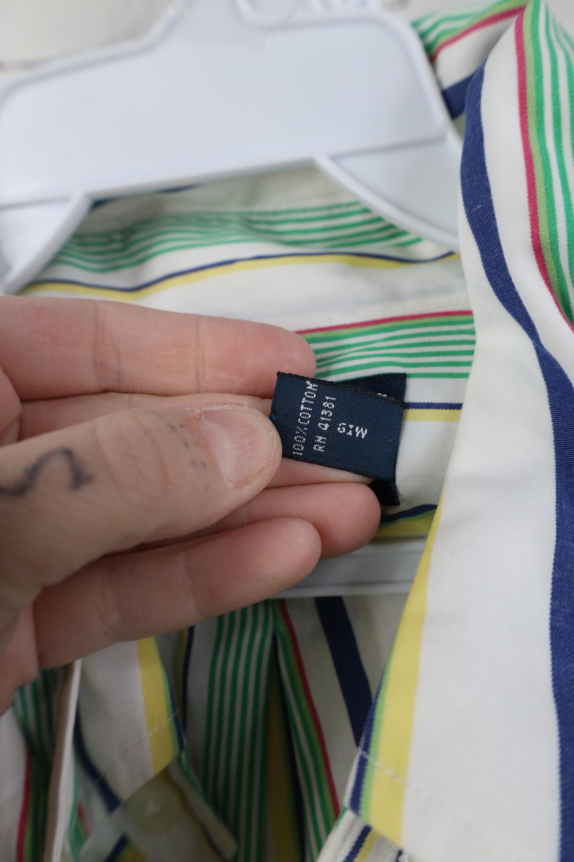Polo Ralph Lauren Vintage 90s Ralph Lauren Striped Collared Button Down Shirt Size US L / EU 52-54 / 3 - 7 Thumbnail