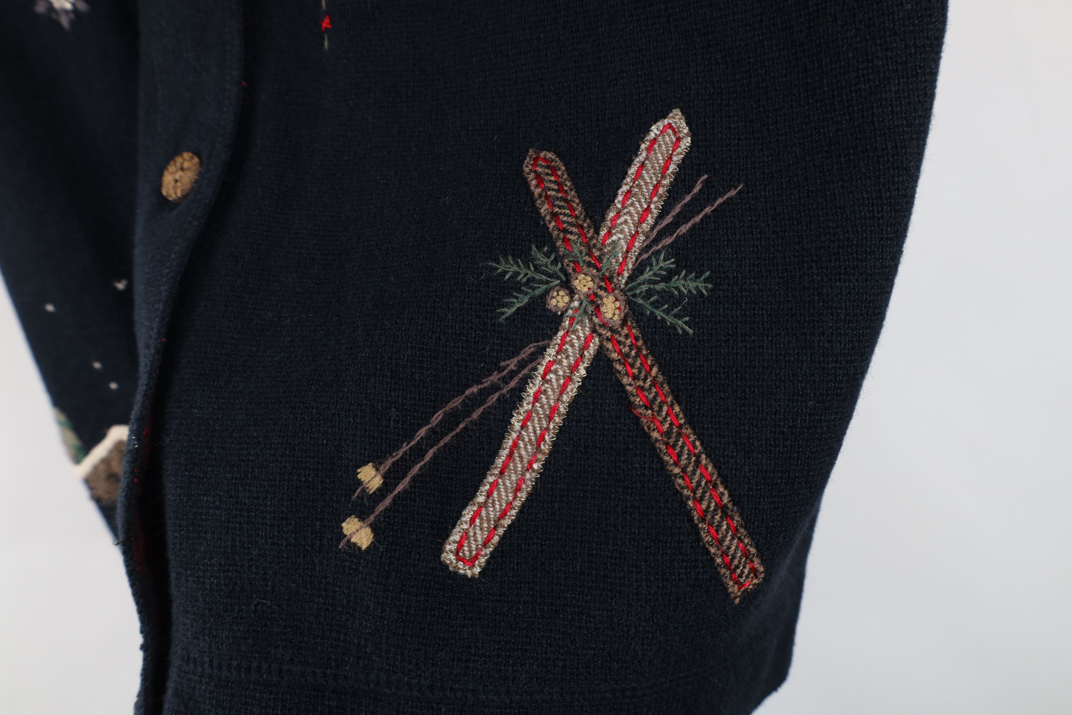 Woolrich Woolen Mills Vintage 90s Woolrich Snow Ski Knit Cardigan Sweater Vest Size L / US 10 / IT 46 - 8 Thumbnail