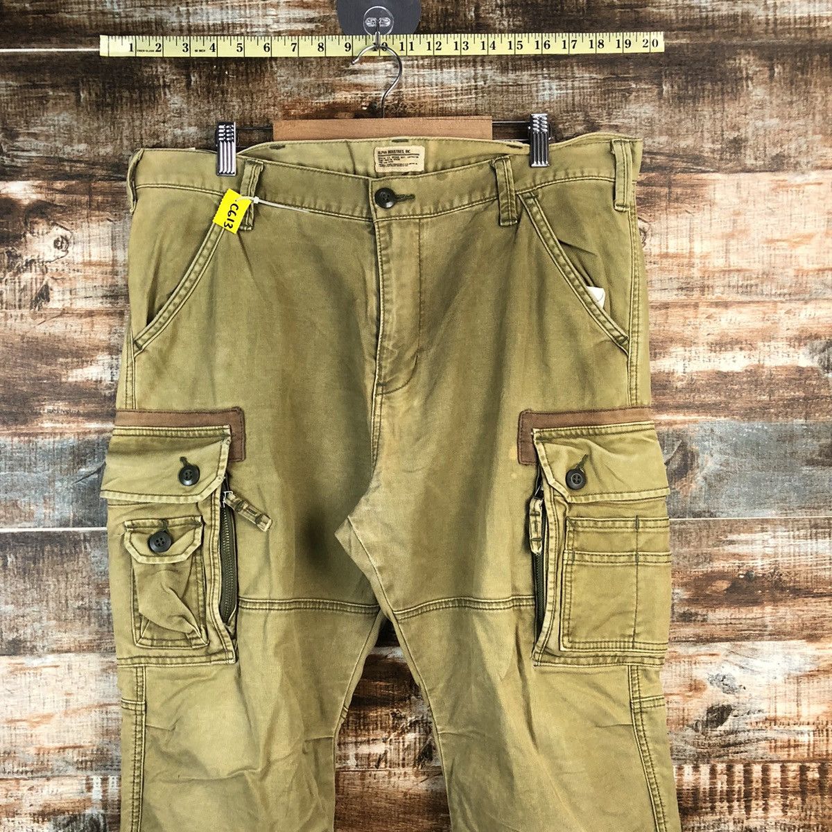 Alpha Industries DL Alpha Industries Green Cargo Multipocket Pants #C613 Size US 34 / EU 50 - 4 Thumbnail