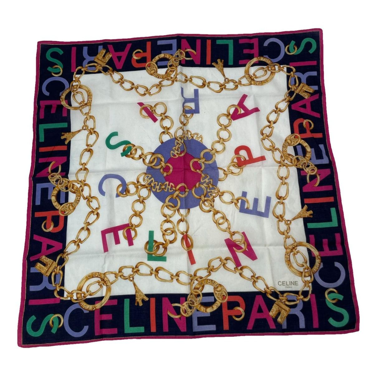 Celine Multicolour Silk Scarf Size ONE SIZE - 1 Thumbnail