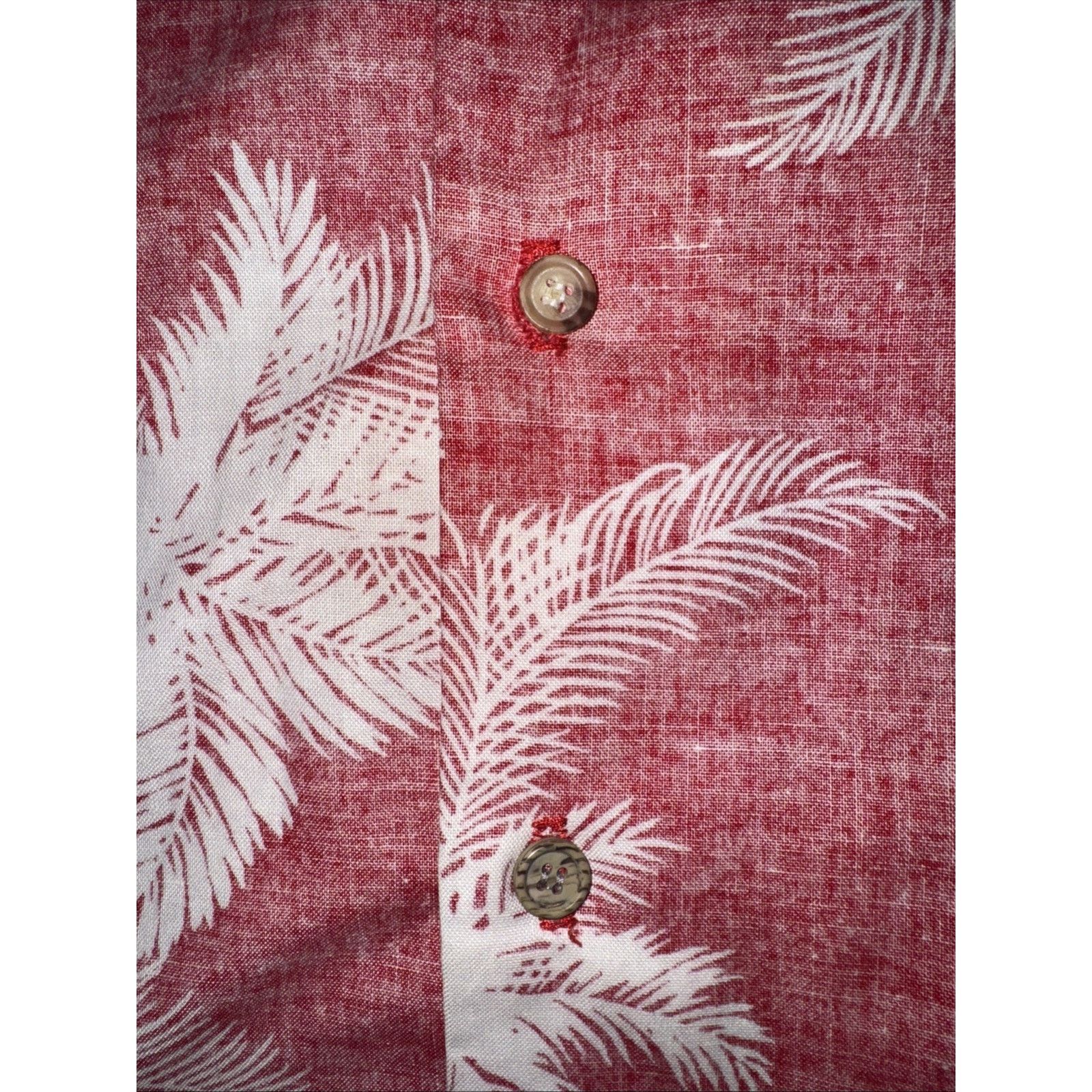 ALOHAS × Vintage Vintage 70s Aloha Shirt Red Palm Tree Print Single Stitch Size US L / EU 52-54 / 3 - 2 Thumbnail