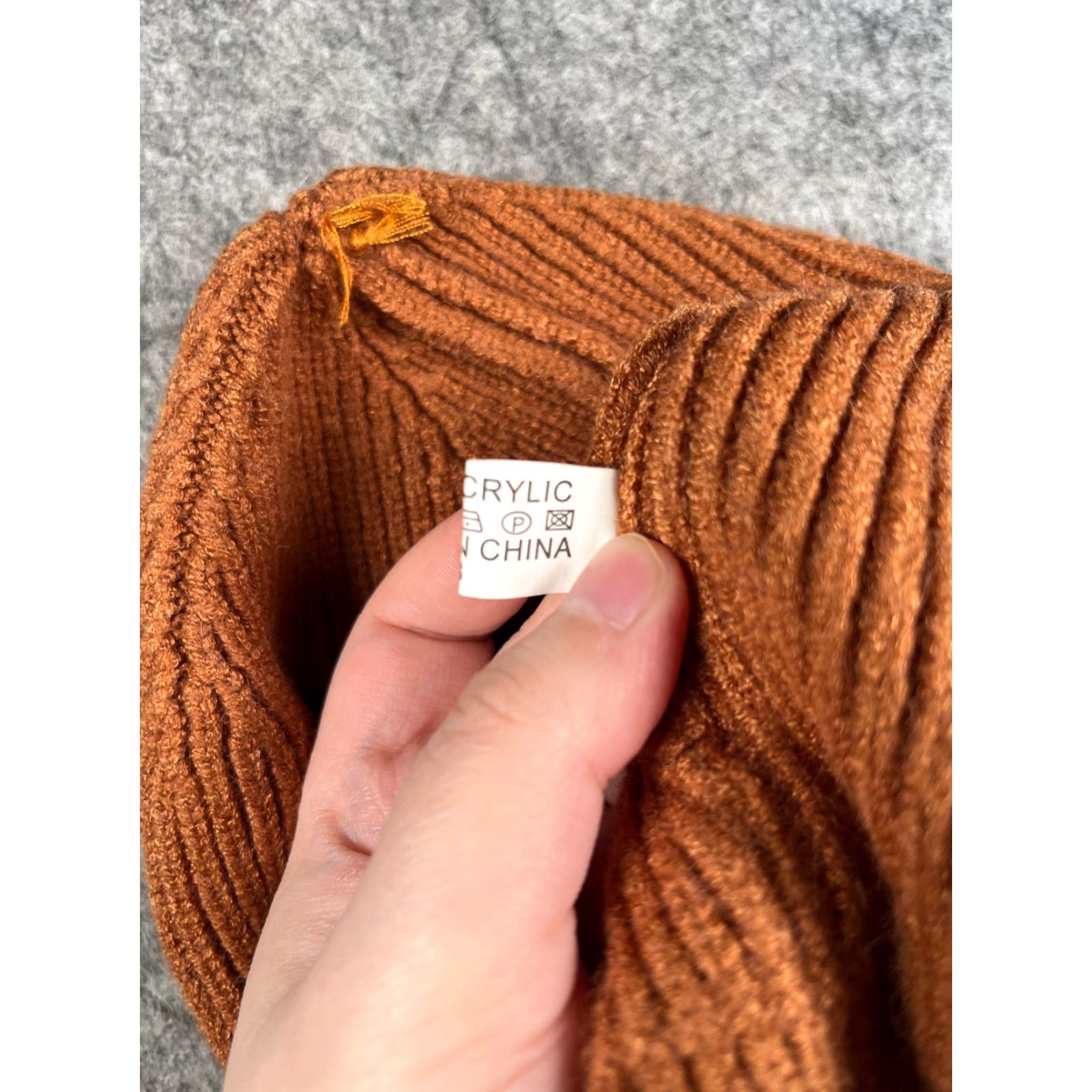 Vintage Freedom Beanie Toque Adult One Size Brown Ribbed Knit 100% Acrylic Cuffed Ski Hat Size ONE SIZE - 8 Thumbnail