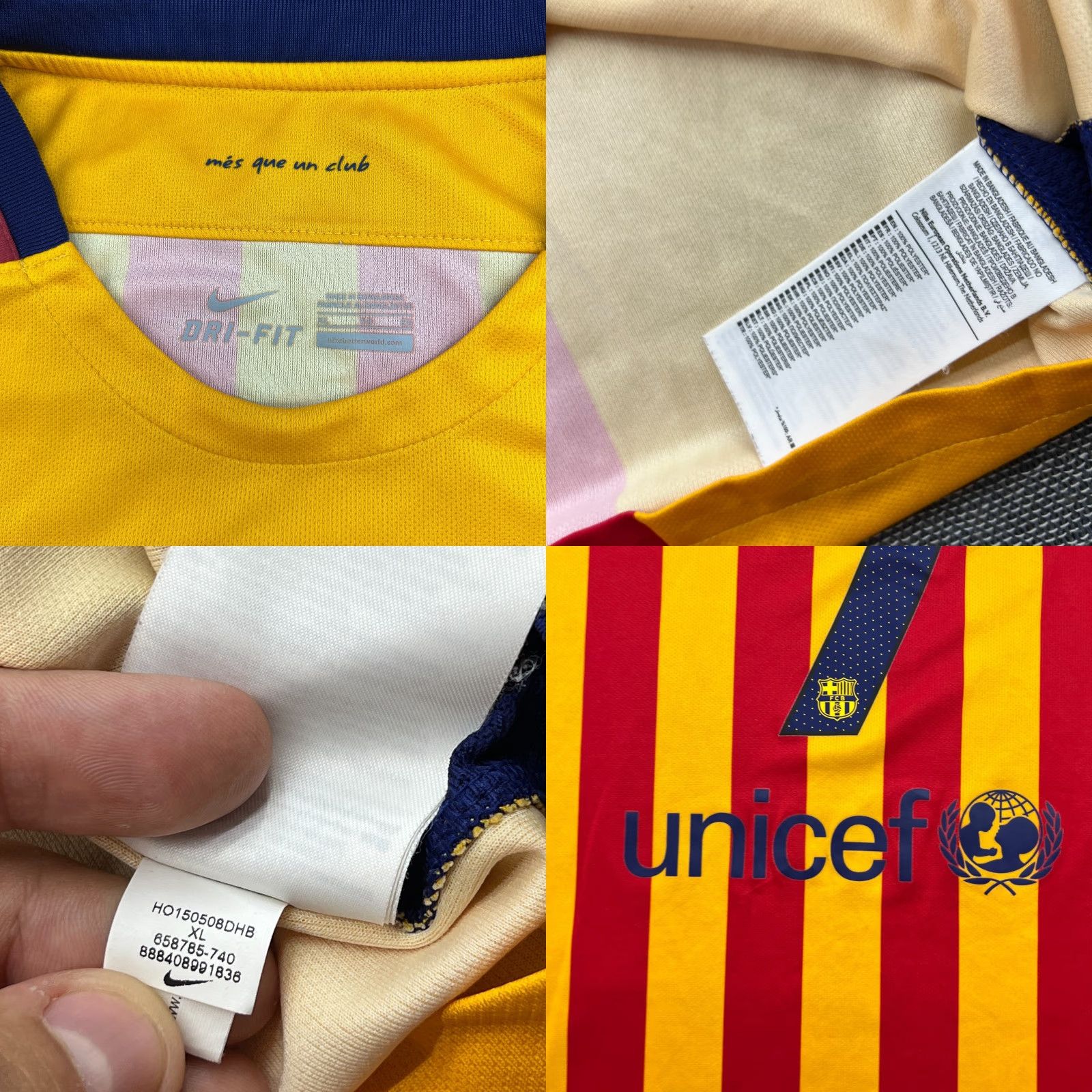 Nike Nike Barcelona 2015 2016 Away Suarez Football Jersey Mens XL Adult Shirt Size US XL / EU 56 / 4 - 8 Thumbnail