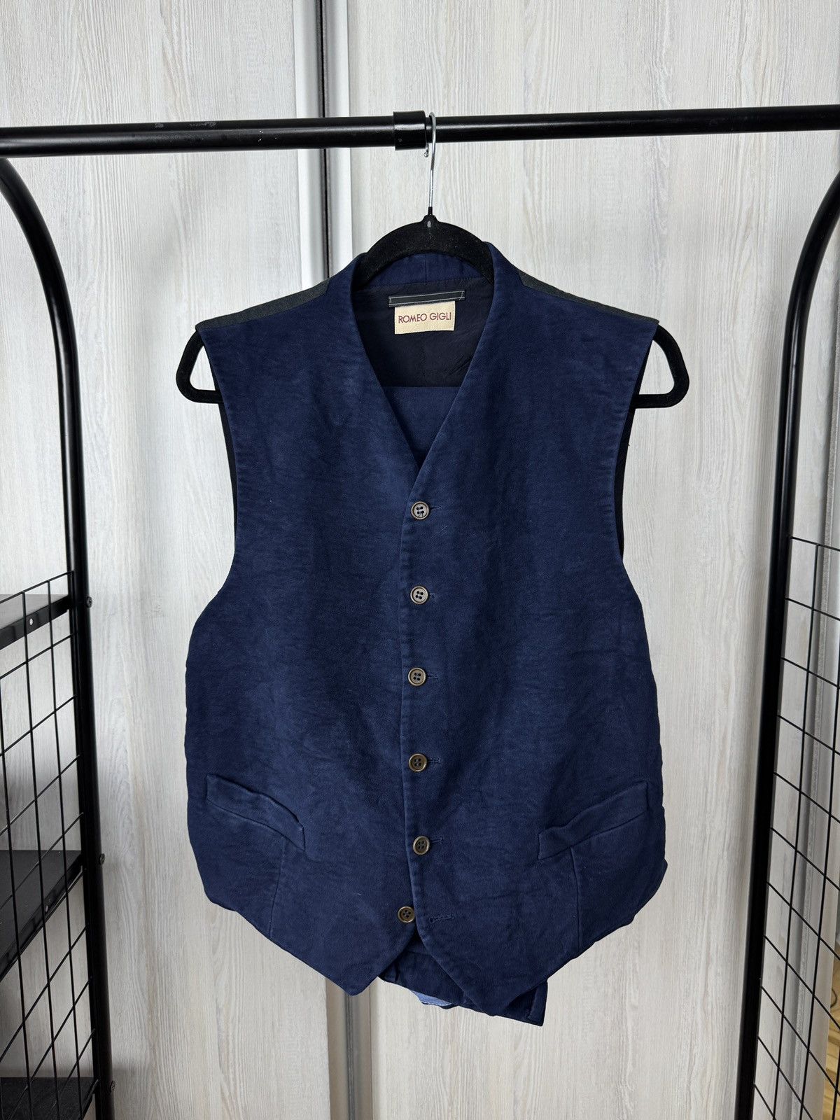 Romeo Gigli Romeo Gigli 3 pieces faded blue velour cotton suit size 50 Size 40R - 18 Thumbnail
