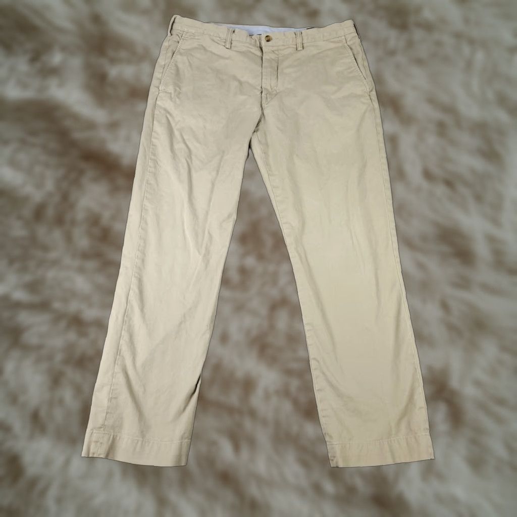 Ralph Lauren Ralph Lauren Chino Pants Mens 36x30 Beige Flat Front Casual Trousers Size US 36 / EU 52 - 1 Thumbnail