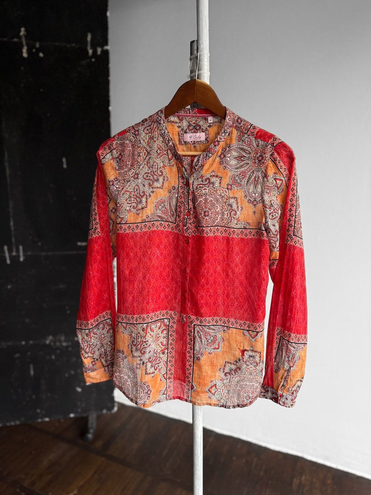 Other Emily Van Den Bergh Womens Full Printed Button Blouse Shirt Size M / US 6-8 / IT 42-44 - 4 Thumbnail