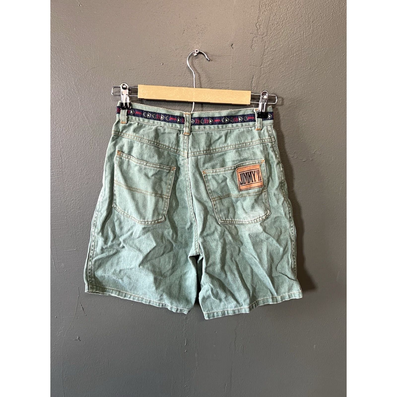J Brand Jimmy’Z Brand Green Shorts Men’s 28 7” Inseam Camouflage Zip Pocket Button Logo/ Zipper Regular Chino Casual Grunge American Styles Mens Size US 28 / EU 44 - 2 Thumbnail