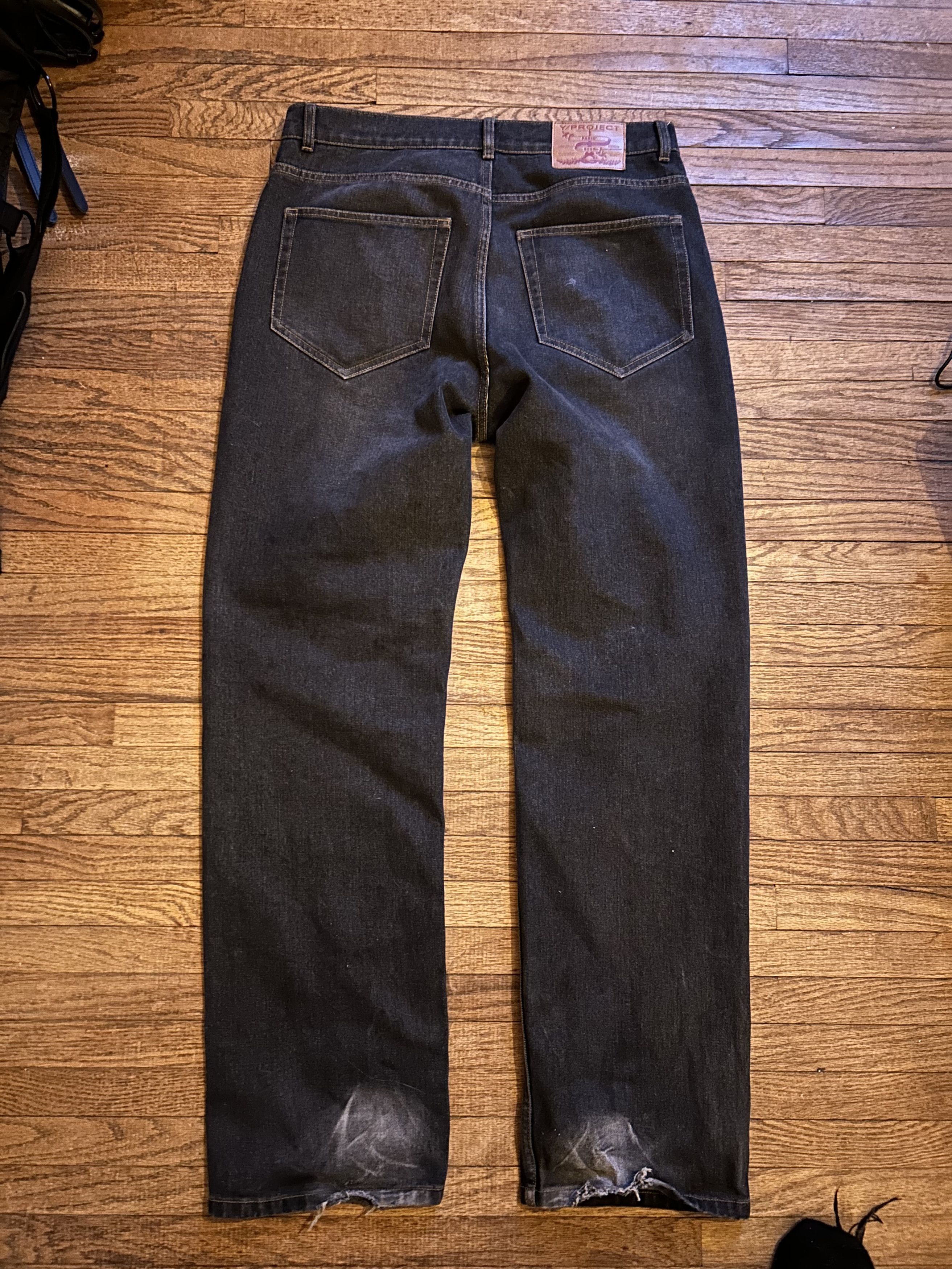 Y/Project Black Rhinestone Jeans | Grailed