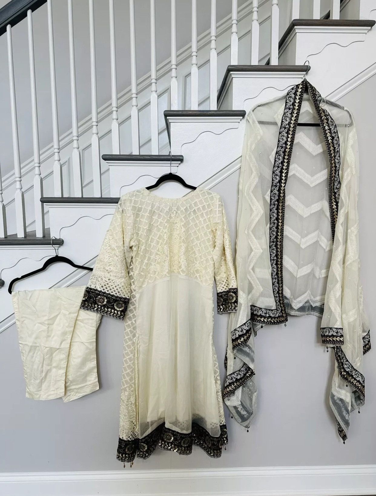 Other Designer Tawakkal Pakistani Heavy 3pc Party Wear wedding Size L / US 10 / IT 46 - 3 Thumbnail