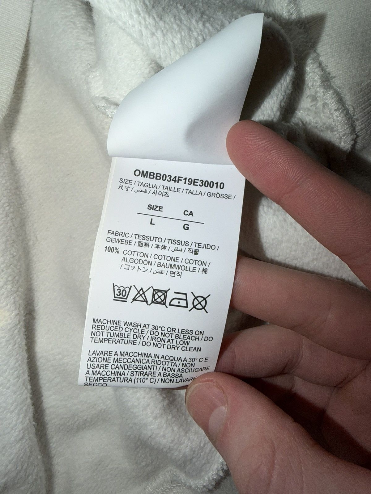 Off-White Size L - Off-White Acrylic Arrows Hoodie - White Size US L / EU 52-54 / 3 - 16 Thumbnail