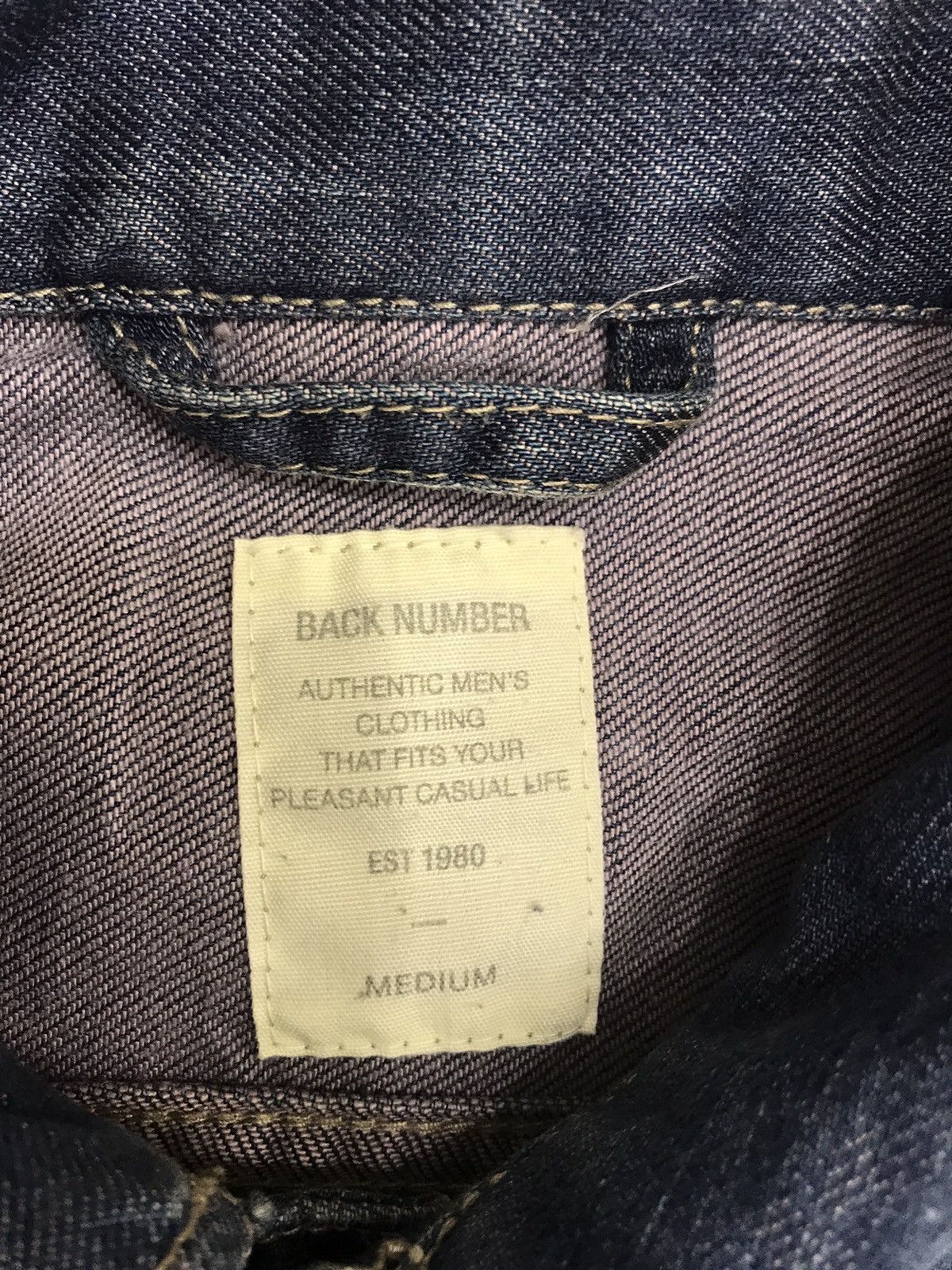Japanese Brand BACK NUMBER Slim Fit Trucker Size US M / EU 48-50 / 2 - 4 Thumbnail