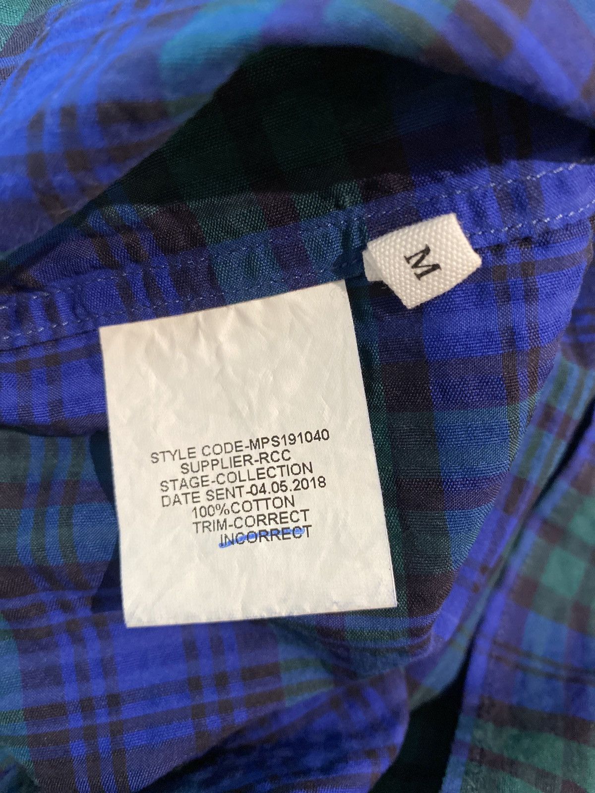 Mr P. Mr P. Short Sleeve Check Camp Collar Shirt Size US M / EU 48-50 / 2 - 4 Thumbnail