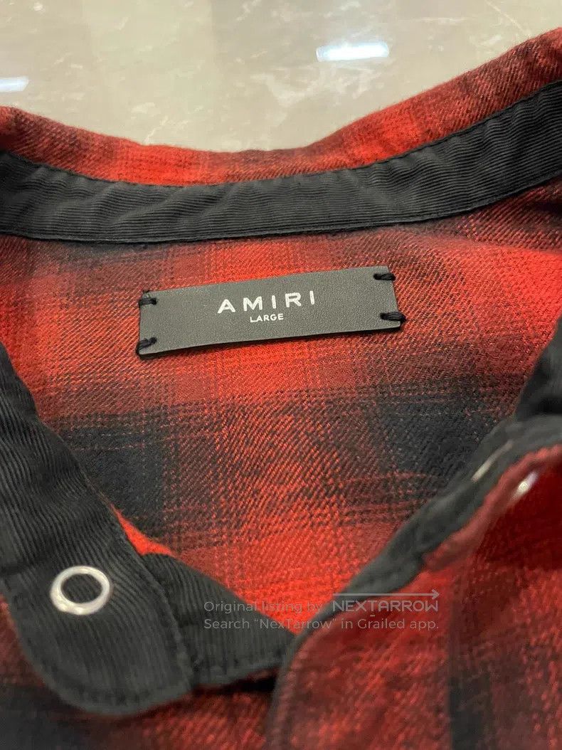 Amiri Amiri Size L Long-sleeved shirt with red check Size US L / EU 52-54 / 3 - 3 Thumbnail