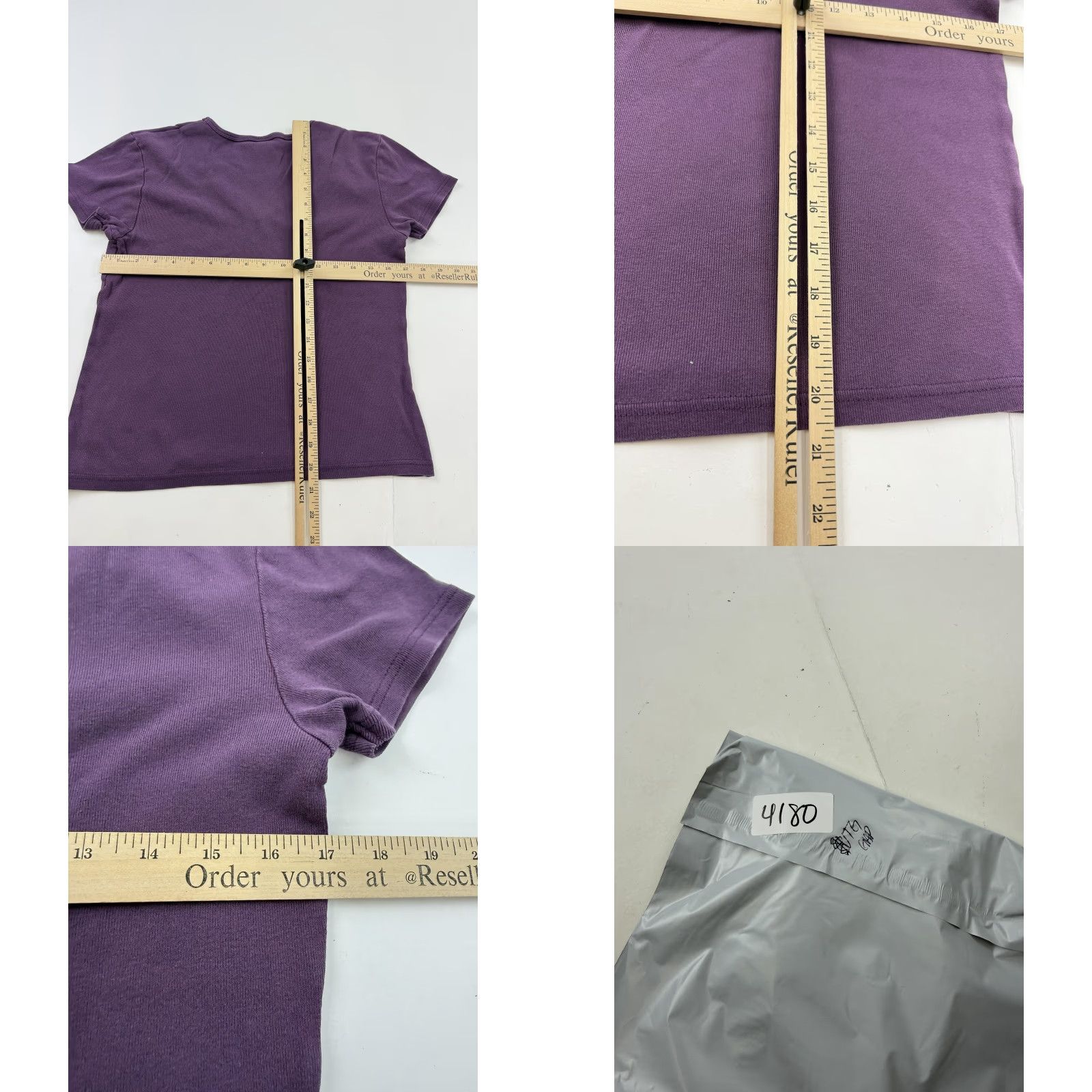 Gap VINTAGE Gap Shirt Womens Large Purple V Neck Short Sleeve Cotton Tee Top Size L / US 10 / IT 46 - 8 Thumbnail