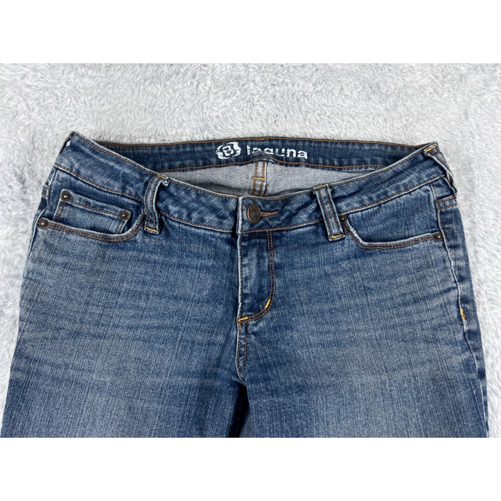 Vintage Bullhead Bootcut Jeans Womens Size 9 Blue Denim Low Rise Stretch 29x28 Distressed Size 30" / US 8 / IT 44 - 4 Thumbnail