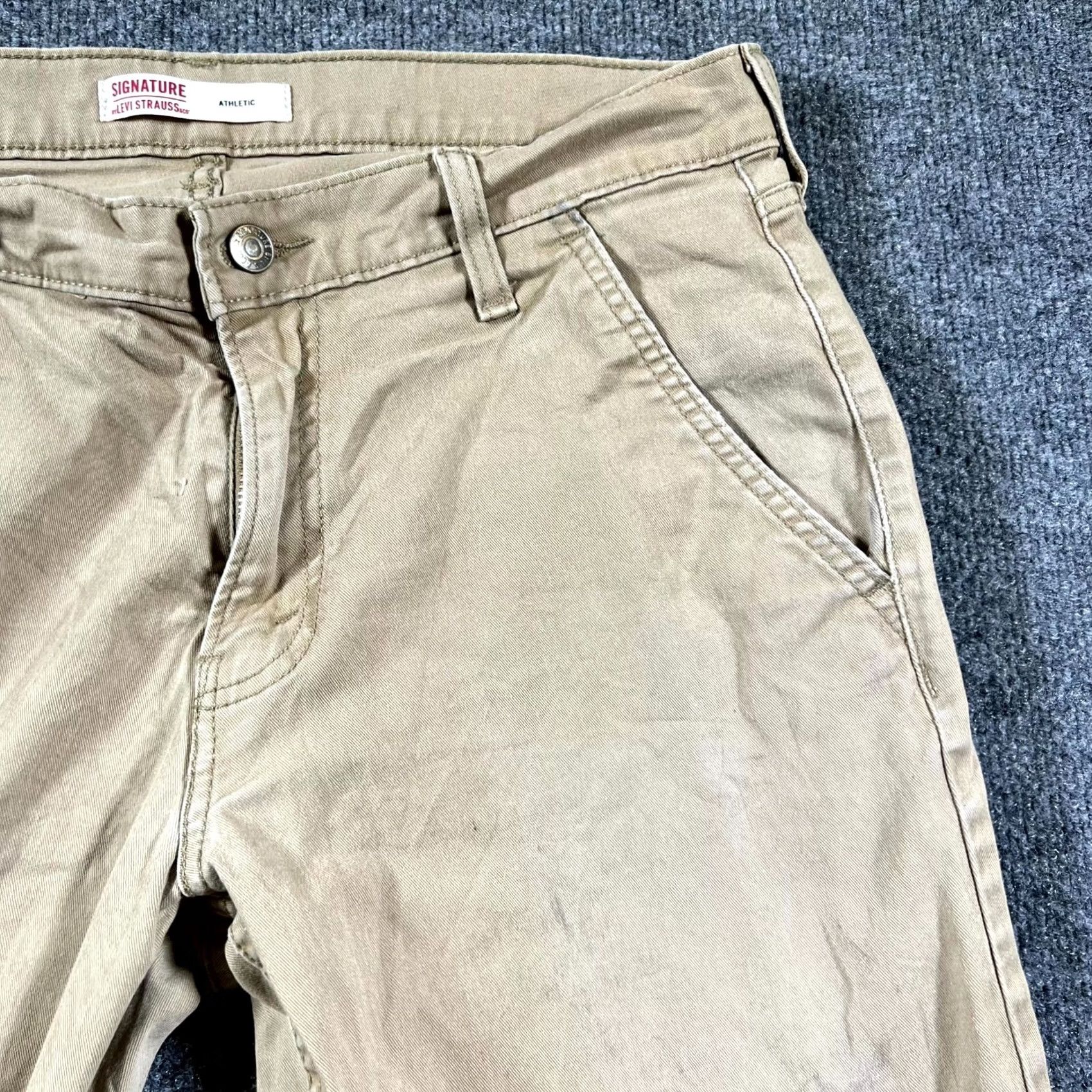 Levi's Levi's Signature Athletic Hybrid Chino Pants Mens 32x34 Beige Size US 32 / EU 48 - 2 Thumbnail