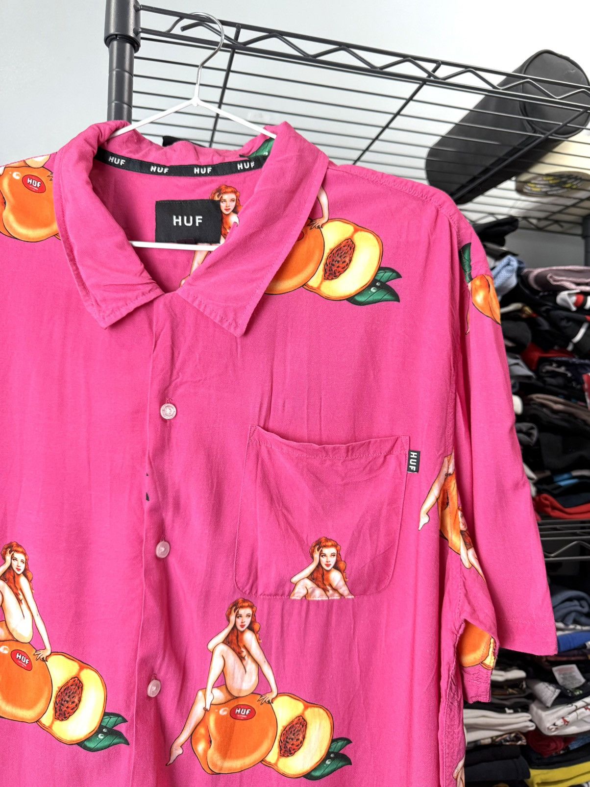 Huf Huf Sexy Naked Girl Printed Crazy Shirt Size US XL / EU 56 / 4 - 2 Thumbnail