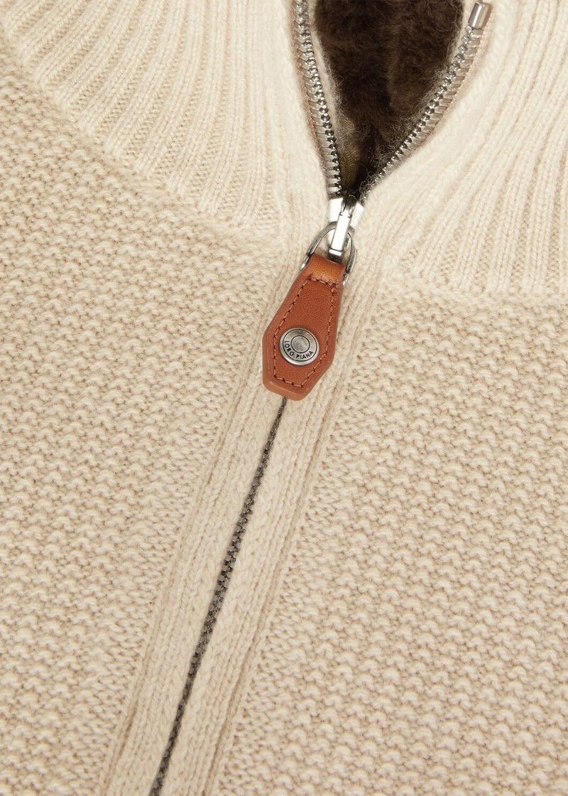 Loro Piana o1w1db10226 FA06328 Alpe Half-Neck Sweater in Beige Size US XL / EU 56 / 4 - 7 Thumbnail