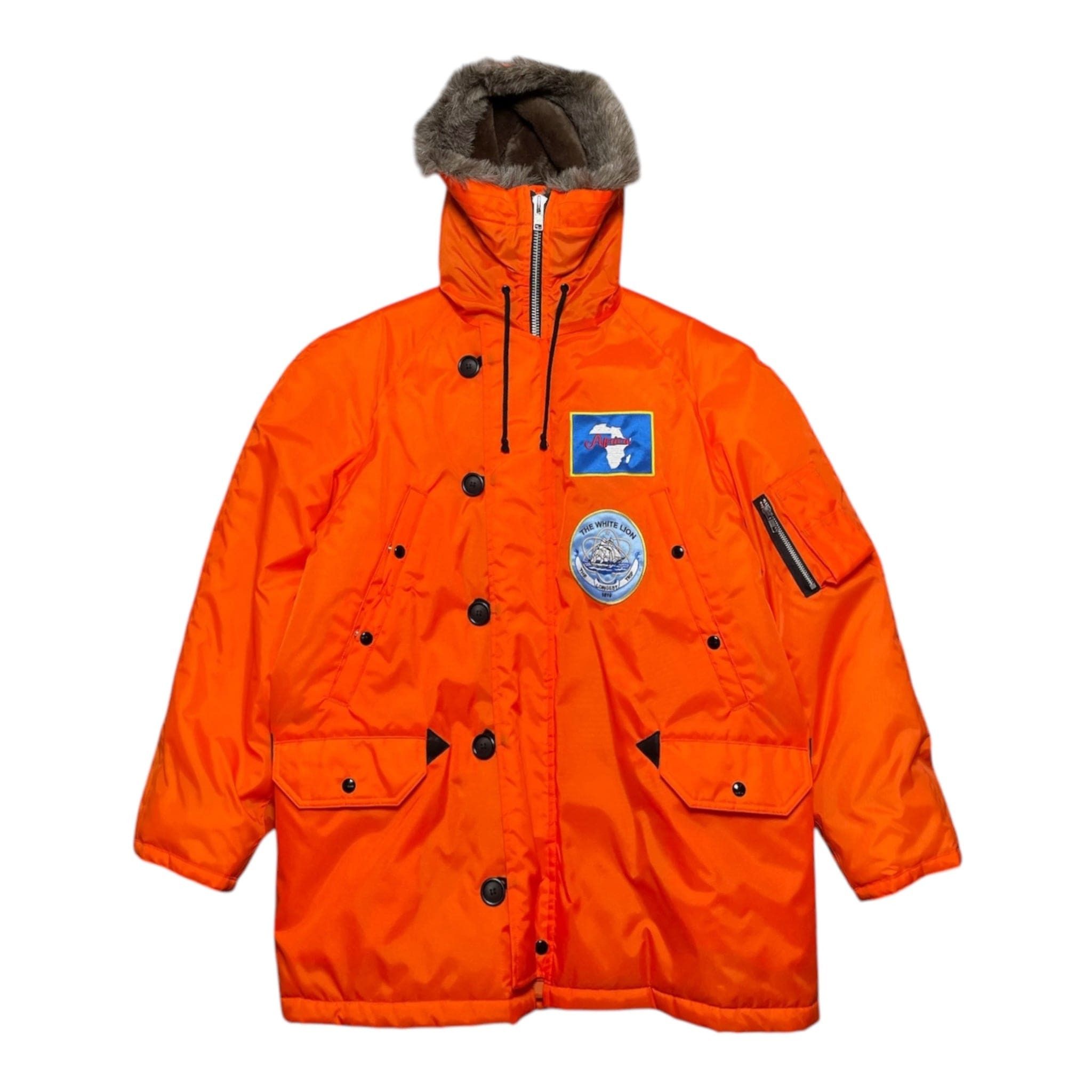 DENIM TEARS Longest Trip Parka Jacket Orange Size US S / EU 44-46 / 1 - 1 Thumbnail