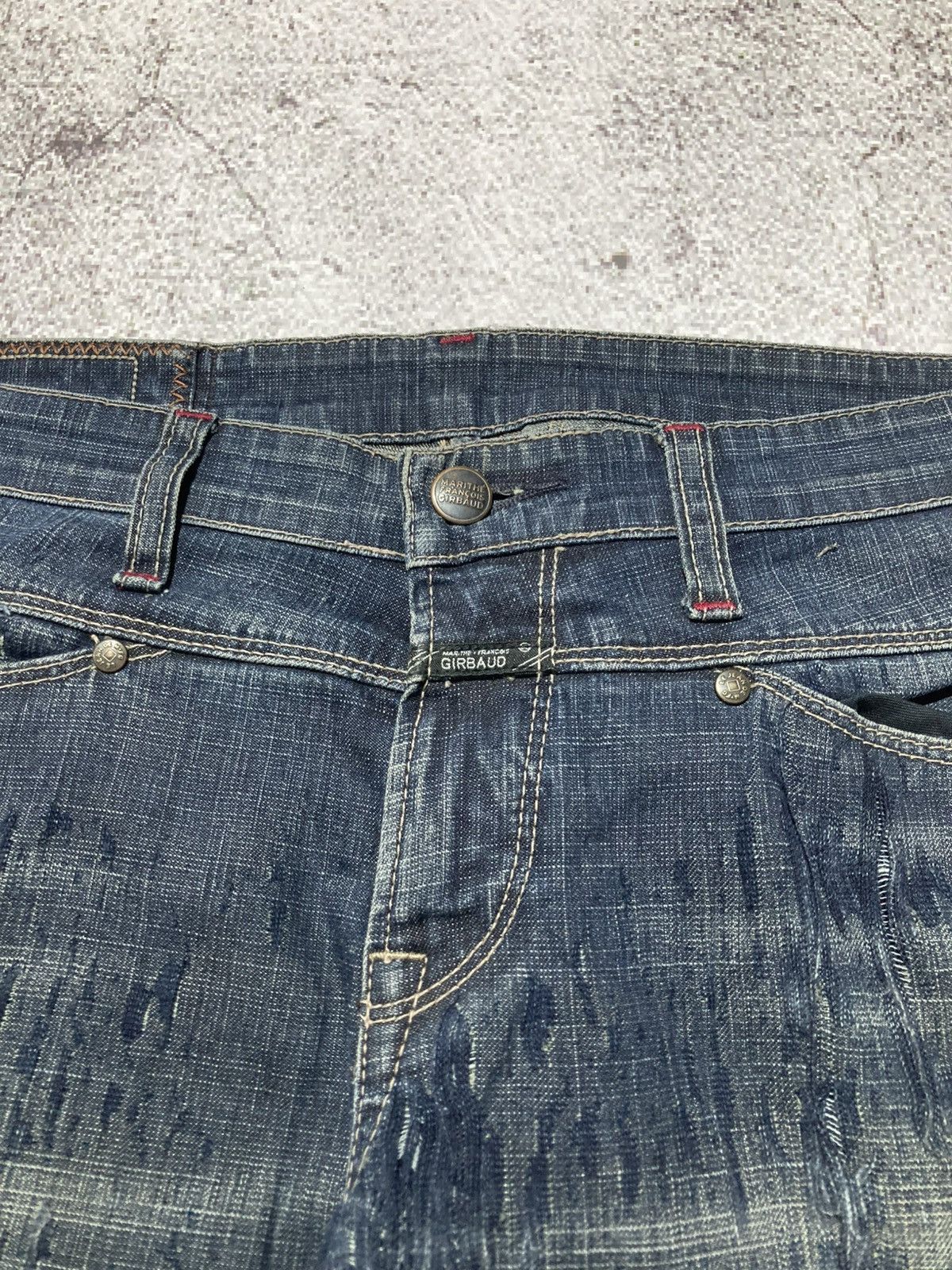 Marithe + Francois Girbaud 2000s Marithe + Francois Girbaud Distressed Bootcut Jeans Size US 29 - 10 Thumbnail