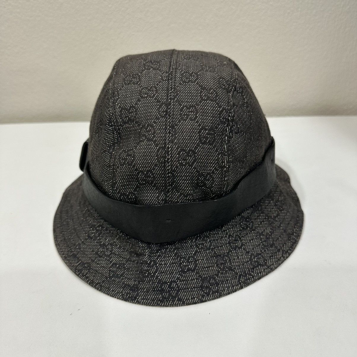 Gucci ‼️YES‼️ GUCCI GG BLACK MONOGRAM BUCKET HAT L SIZE Size ONE SIZE - 4 Thumbnail