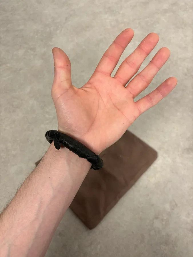 Bottega Veneta 2000s Bottega Veneta Black Woven Leather Bracelet Size ONE SIZE - 2 Thumbnail