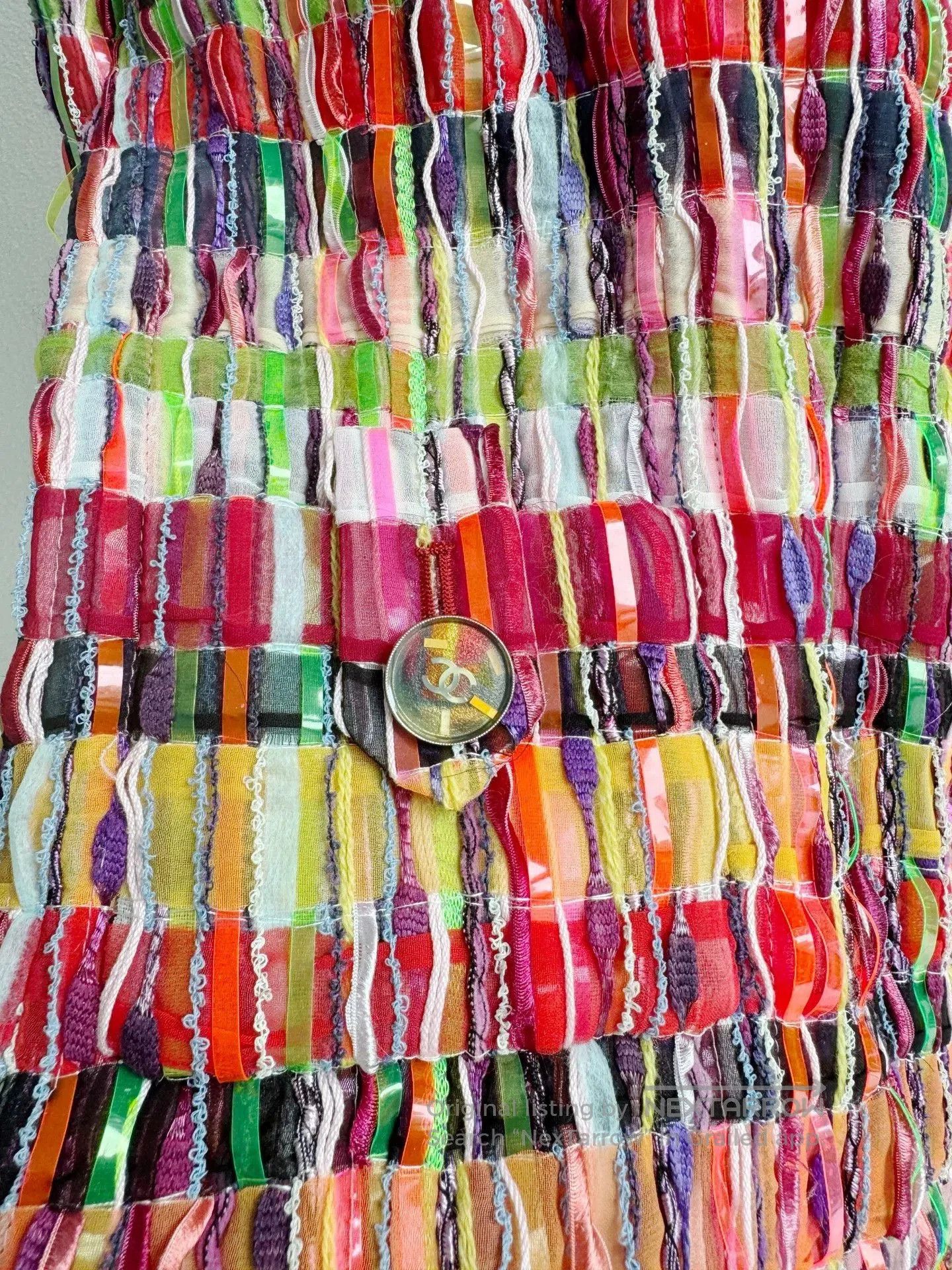 Chanel Chanel 16C Seoul Rainbow Woven Coat. Size XXS / US 00 / IT 34 - 6 Thumbnail