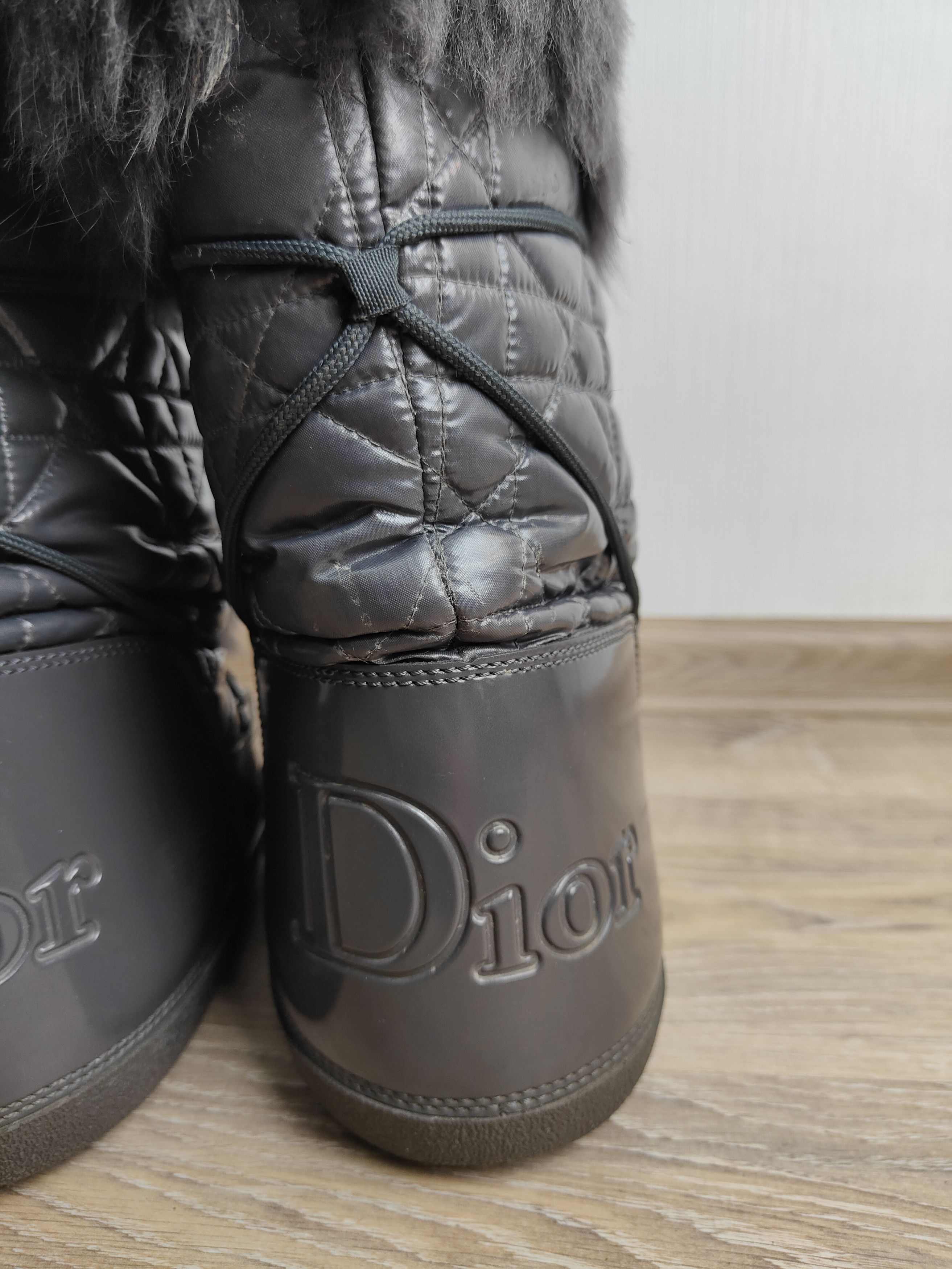 Dior Y2K Dior by John Galliano Fur Quilted Snow Boots Size US 9 / IT 39 - 6 Thumbnail