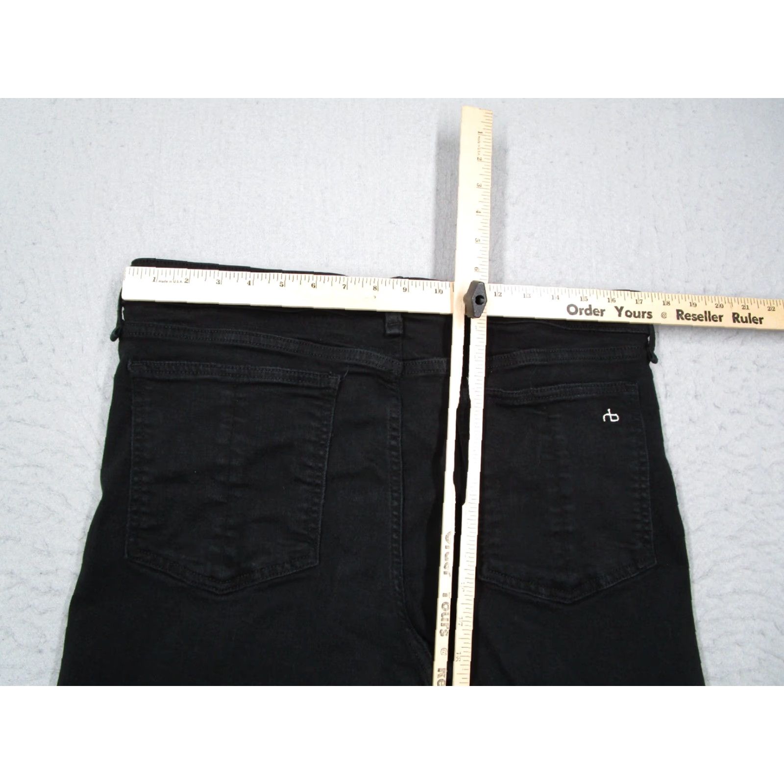 Rag & Bone VINTAGE Rag & Bone Women's Skinny Jeans Black Mid Rise Ankle Denim 34x25 5-Pocket Tapered Size 24" / US 00 / IT 34 - 7 Thumbnail