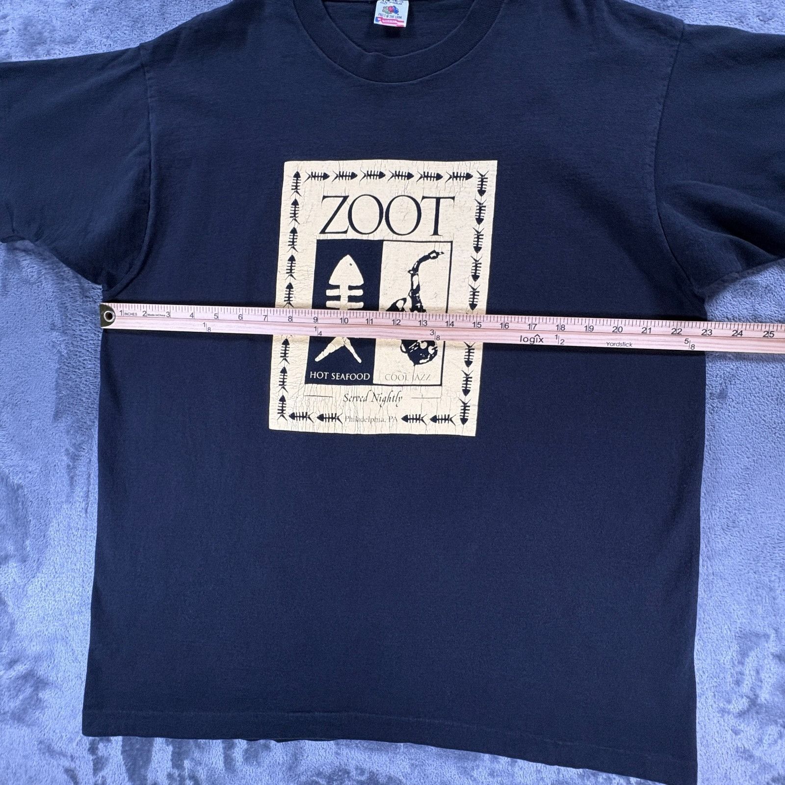 Fruit Of The Loom Vintage ZOOT Hot Seafood Cool Jazz T Shirt XL 90s Made in US Size US XL / EU 56 / 4 - 6 Thumbnail