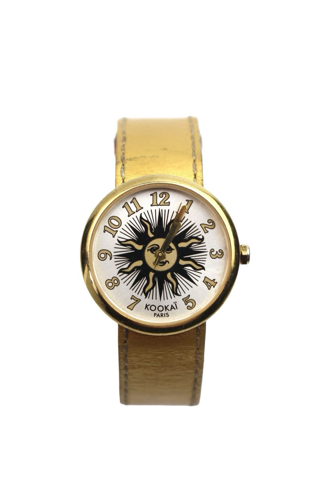 Hysteric Glamour 2000S KOOKAÏ PARIS CELESTIAL SUN METALLIC GOLD STRAP WATCH Size ONE SIZE - 2 Thumbnail