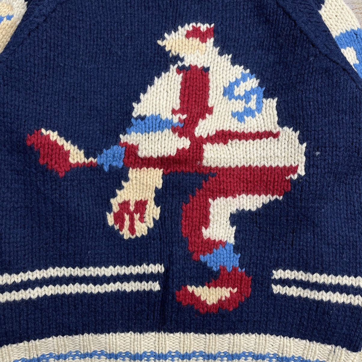 Japanese Brand × Vintage Vintage 90s Sweet-Orr shawl collar cowichan knit sweater Size US M / EU 48-50 / 2 - 4 Thumbnail