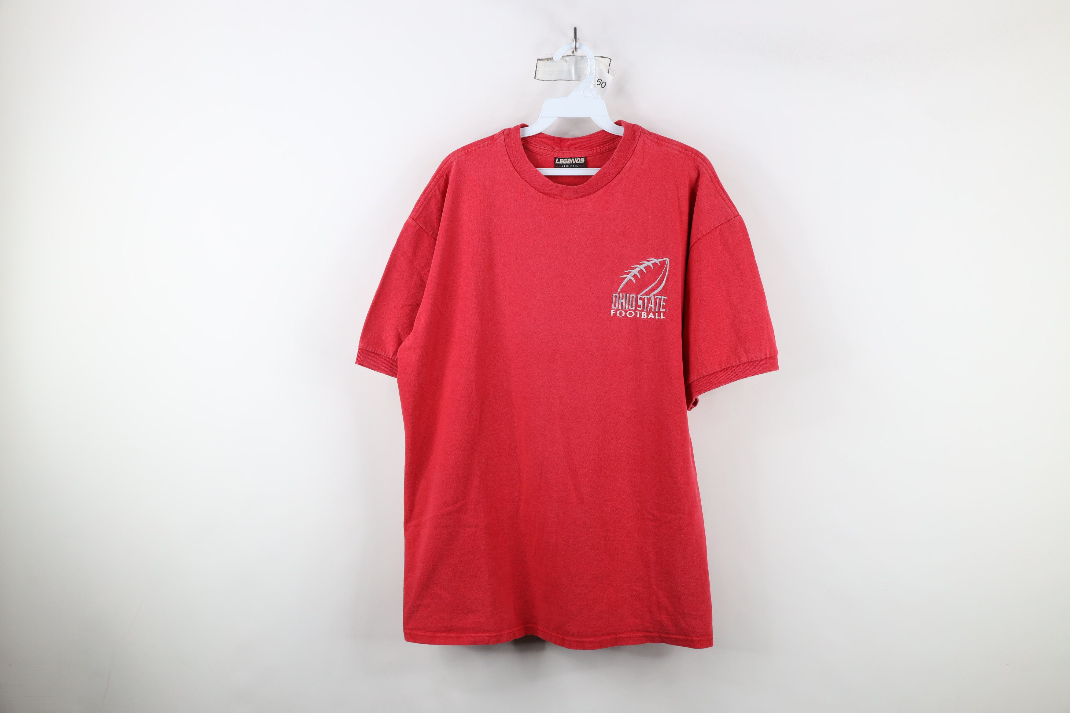 Vintage Vintage 90s Ohio State University Football Ringer T-Shirt Size US L / EU 52-54 / 3 - 1 Thumbnail
