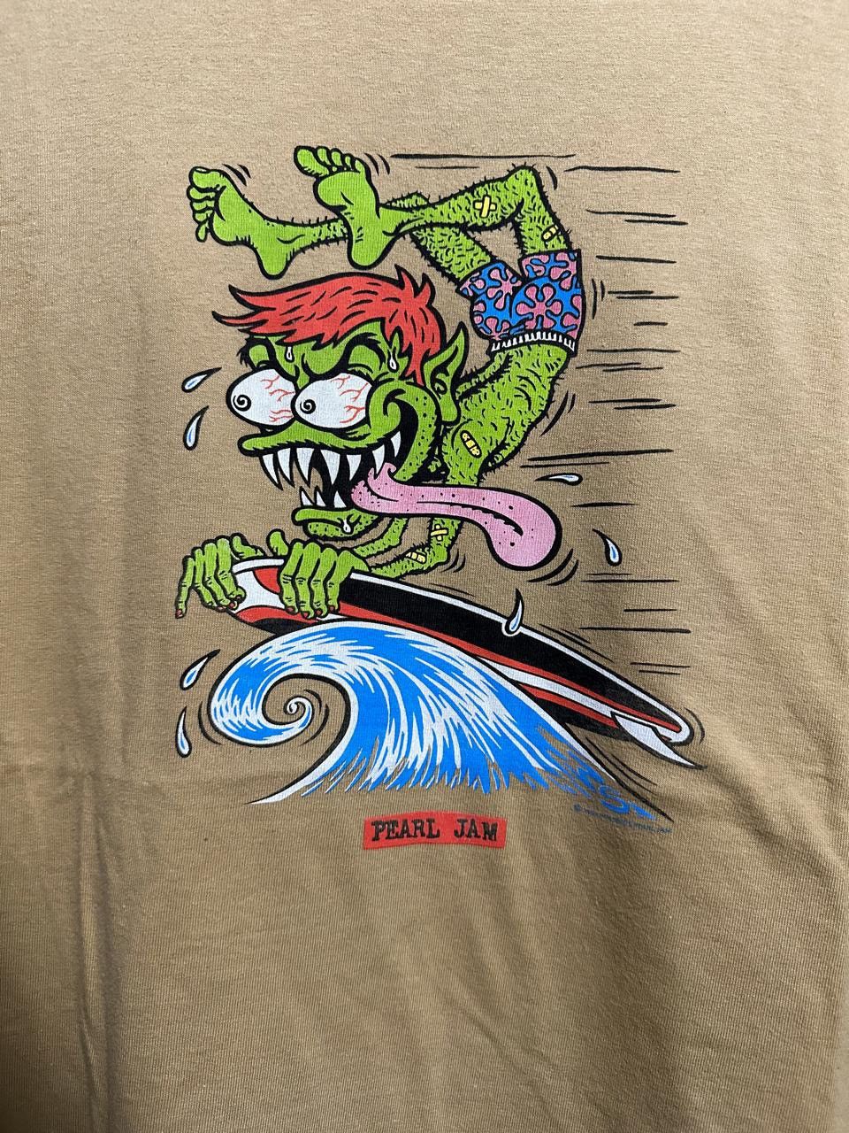 Band Tees × Vintage Vintage 90s Pearl Jam Out of Control Gremmie Surfing 1995 Size US L / EU 52-54 / 3 - 3 Thumbnail