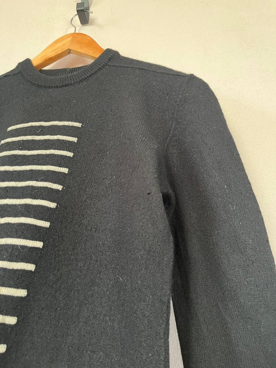 Rick Owens Rick Owens Wool Colorblock Striped Sweater Black Moss Pearl Size US S / EU 44-46 / 1 - 7 Thumbnail