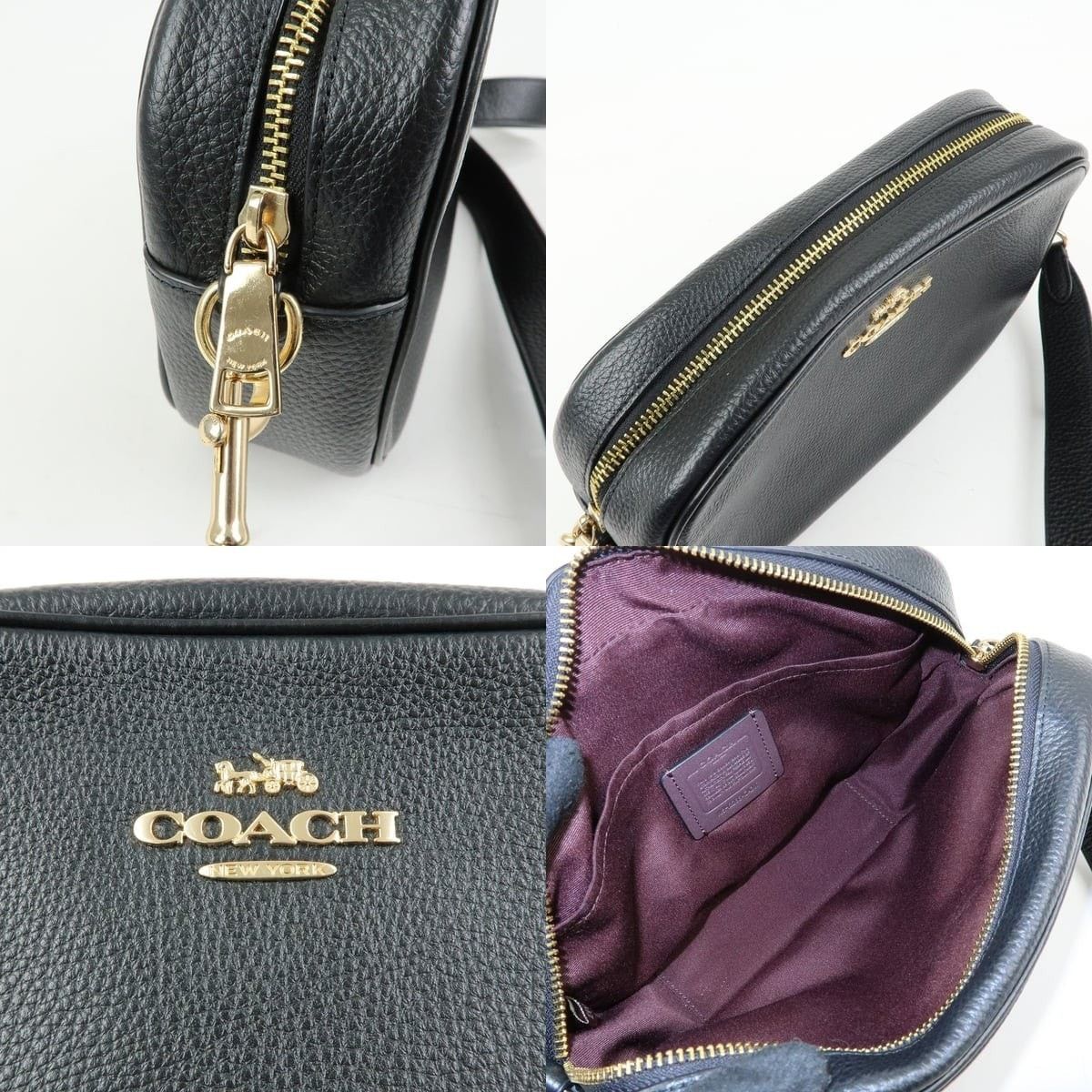 Coach Coach Camera Bag Leather Crossbody Black Size ONE SIZE - 7 Thumbnail