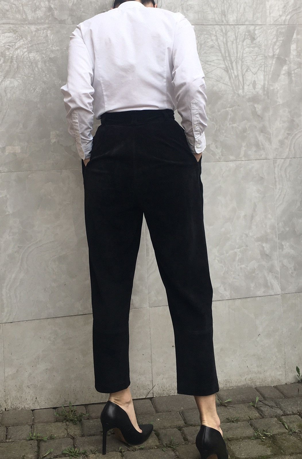 Kenzo KENZO Paris Black Calfskin Leather Vintage Pants Size EU 38 Size 27" / US 4 / IT 40 - 5 Thumbnail