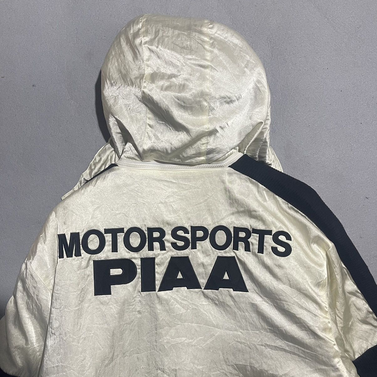 Japanese Brand Vintage Y2K PIAA Racing Motorsport Hooded Jacket Black White Size US S / EU 44-46 / 1 - 8 Thumbnail