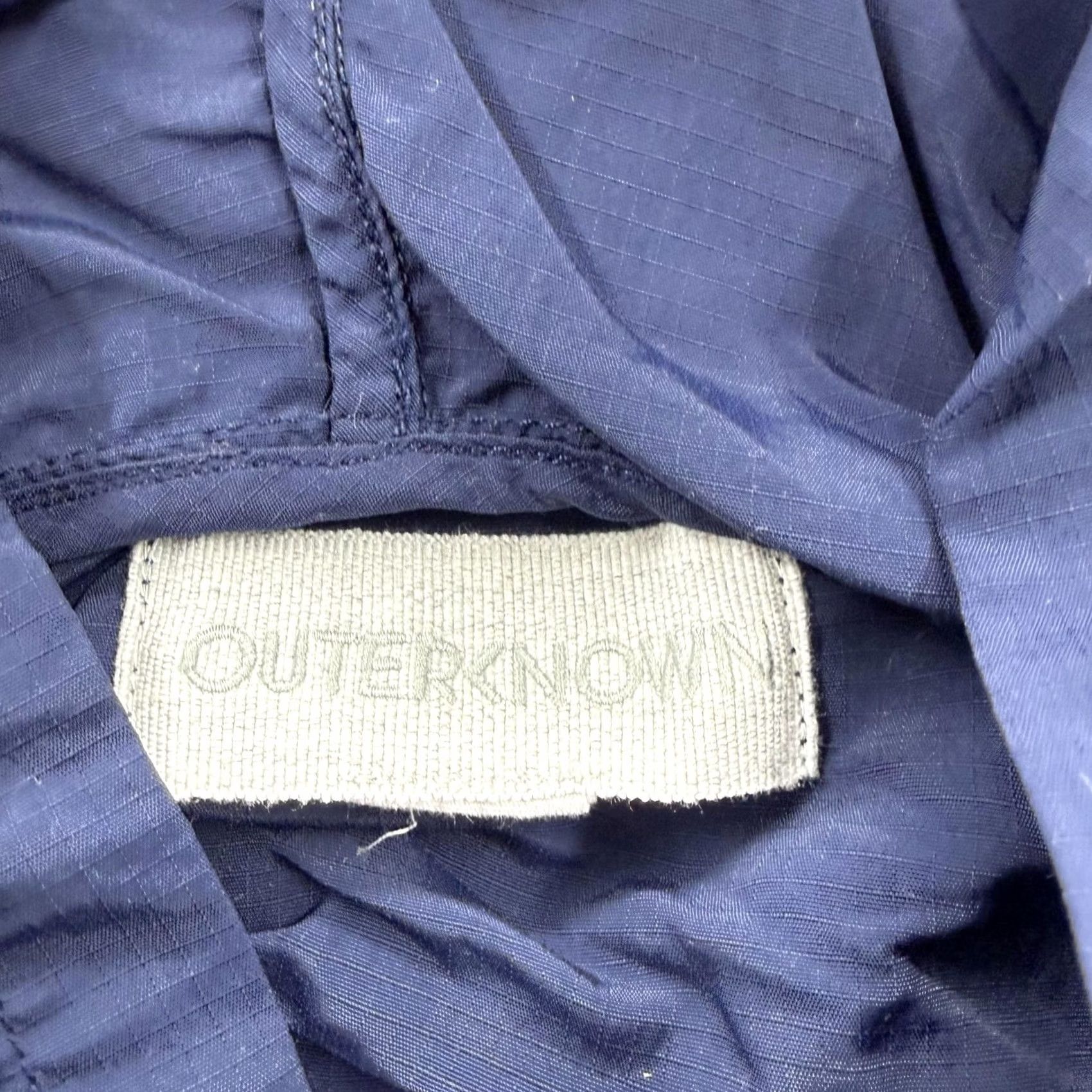 Outerknown VINTAGE Outerknown Jacket Mens Large Blue Hooded Windbreaker Rainbow Stripe Nylon Shell Size US L / EU 52-54 / 3 - 3 Thumbnail