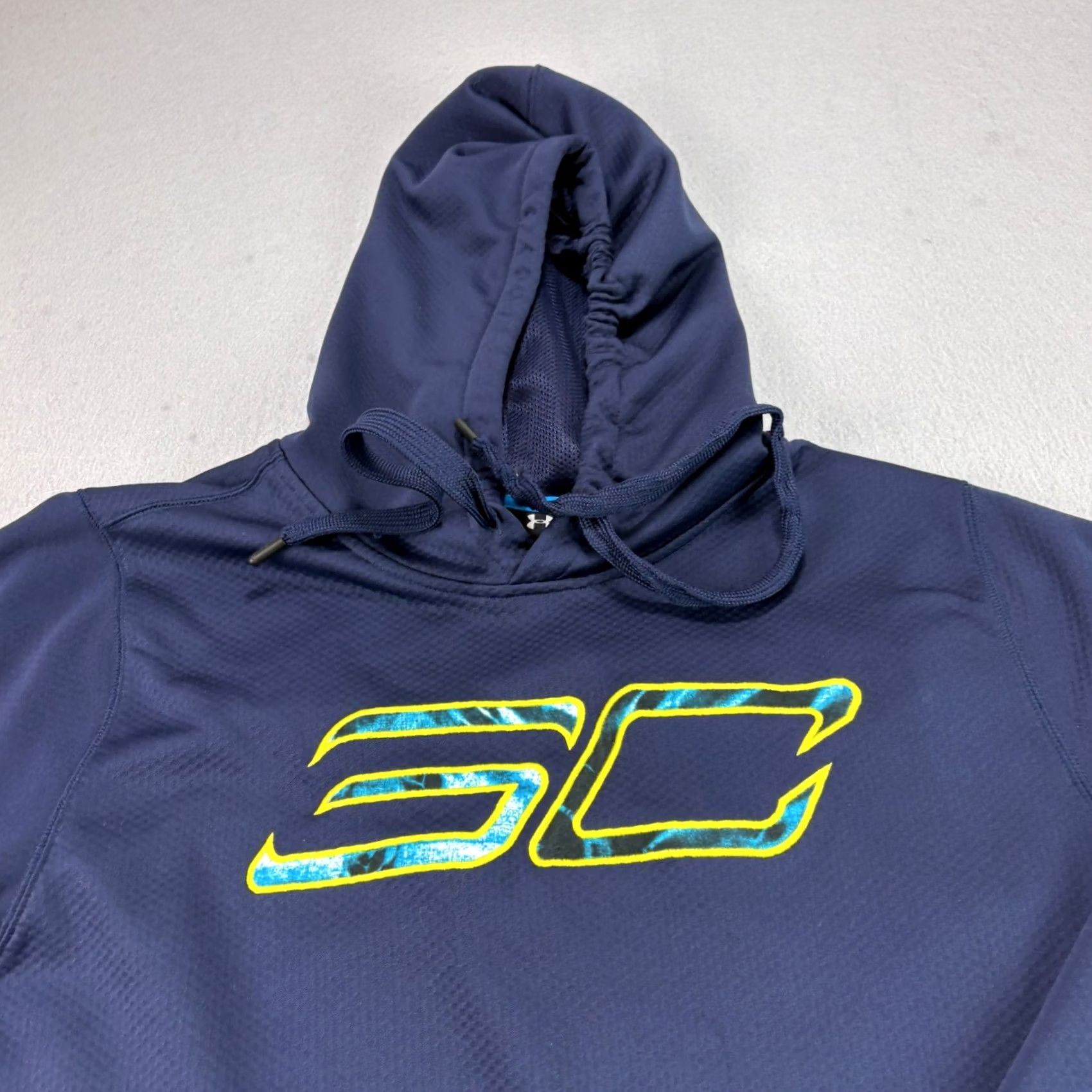 Under Armour Under Armour Steph Curry Hoodie Mens XL Blue Slim Pullover Basketball Shirt Size US XL / EU 56 / 4 - 2 Thumbnail