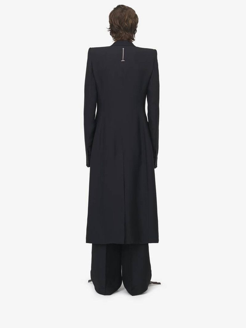 Alexander McQueen o1srvl11e0226 Stacked Shoulder Tailored Coat In Black Size US L / EU 52-54 / 3 - 4 Thumbnail