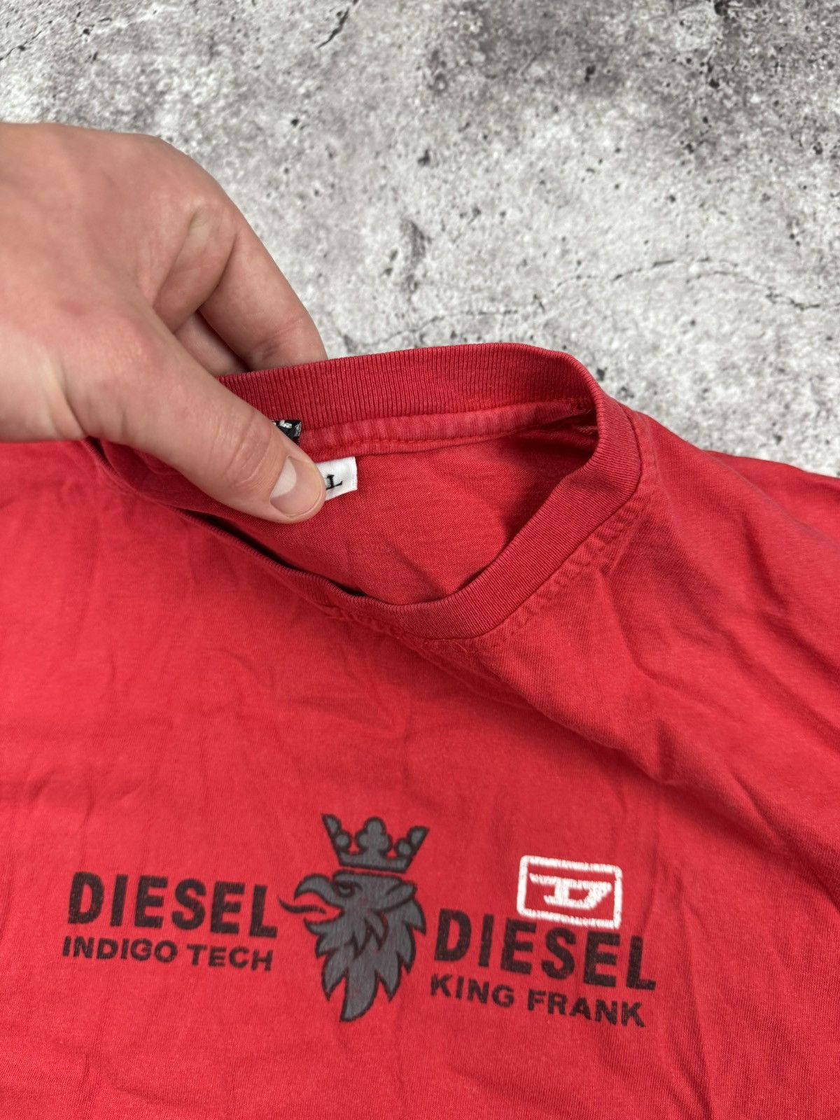 Diesel Vintage Diesel big logo indigo tech t shirt Size US L / EU 52-54 / 3 - 5 Thumbnail