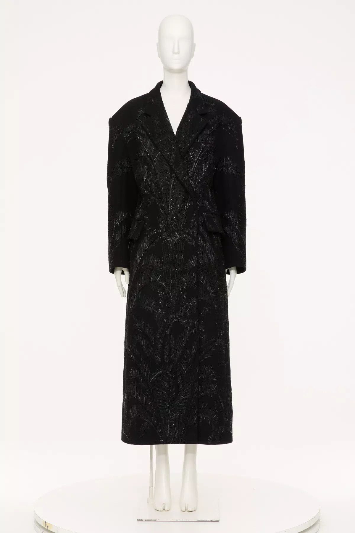 o1s1wg111125 Wool Cashmere Coat in Black
