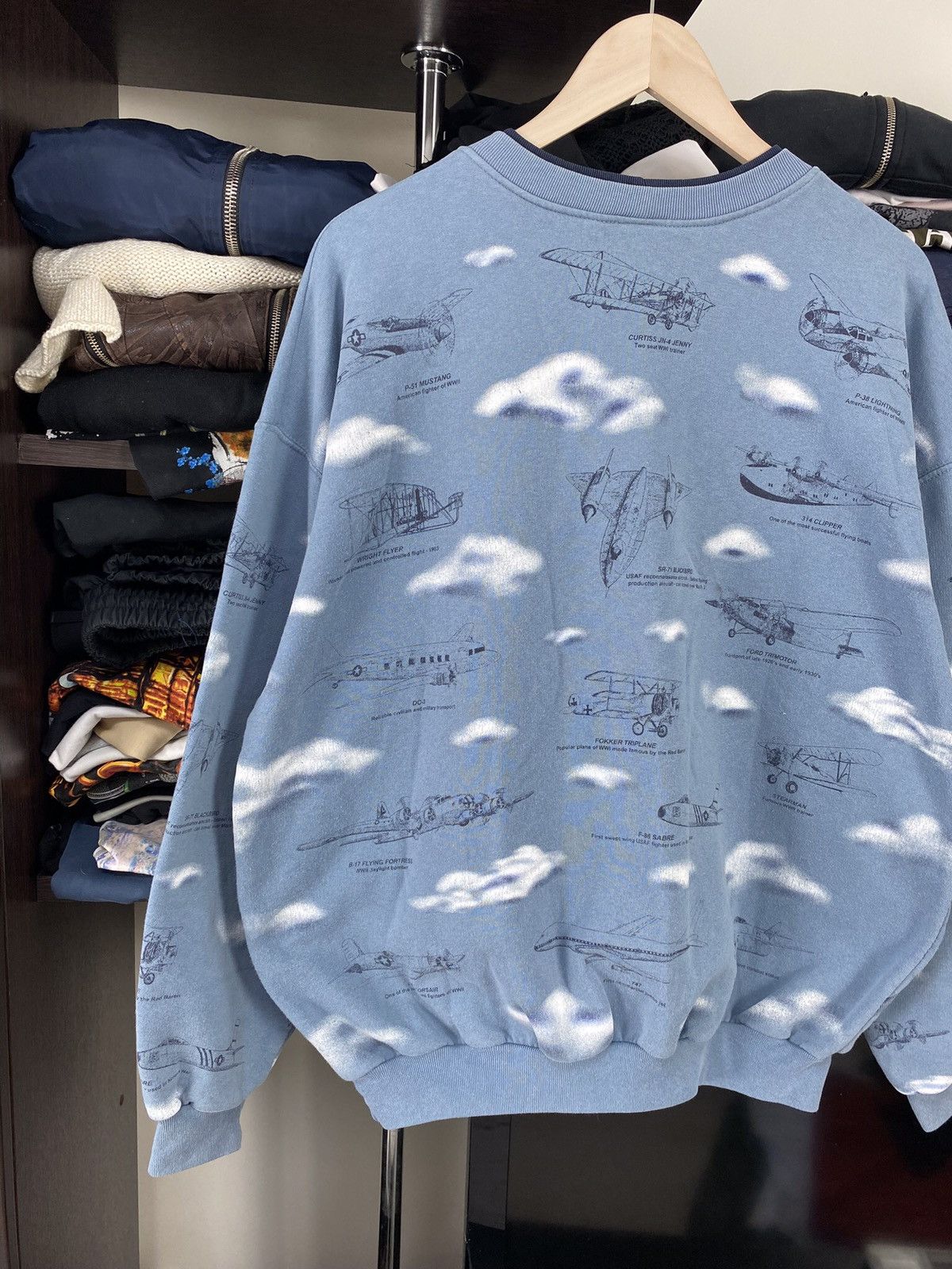 American Stitch × Vintage Vintage History Of Aviation Crewneck Sweatshirt Size US XL / EU 56 / 4 - 7 Thumbnail