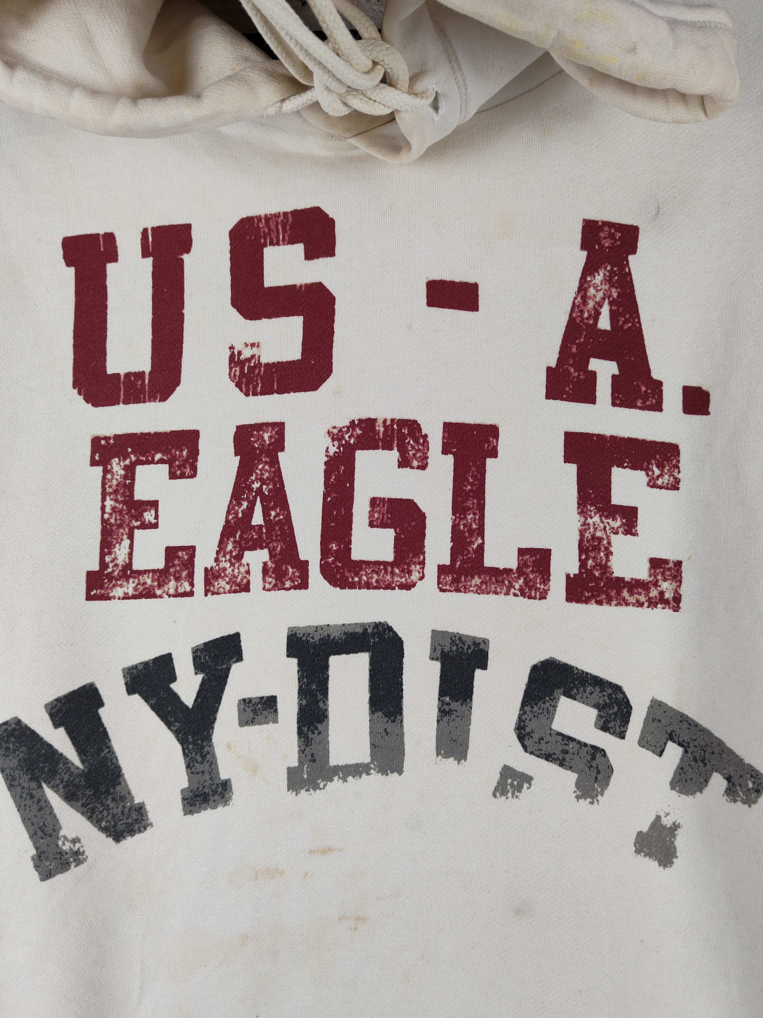 American Eagle Outfitters × Japanese Brand × Vintage American Eagle Outfitters White dirty Sweatshirts #S2041 Size US L / EU 52-54 / 3 - 2 Thumbnail